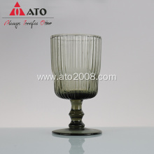 Gray goblet ribbed water cup champagne goblet